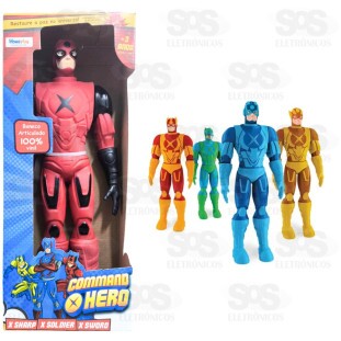 Boneco Comando Hero 40cm Em Vinil Homeplay Modelos Variados 