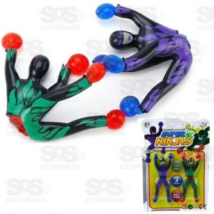 Ninja Escalador Gruda Na Parede ou Vidro com 2 Unidades- Toy King 1140