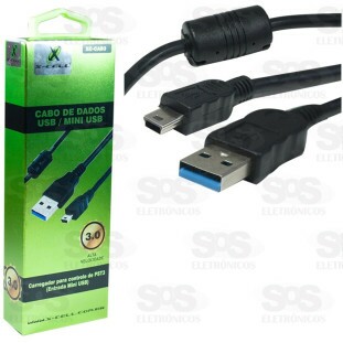 Cabo Mini USB V3 1.8 Metros com Filtro 3.0 X-cell cab3