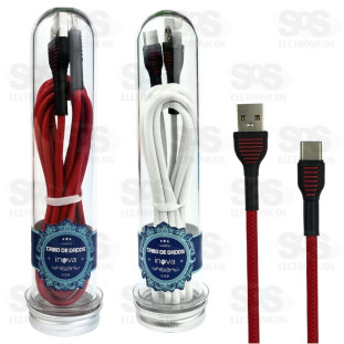 Cabo Type C 2 Metros Tubo Emborrachado Inova CBO-9805
