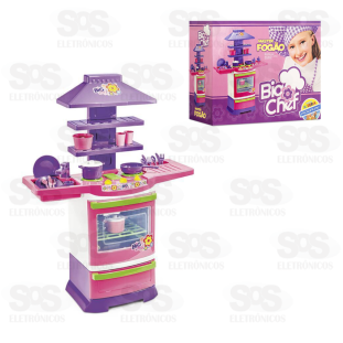 Master Fogão Infantil Big Chef Com Acessórios Poliplac 5566