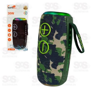 Caixa De Som TWS 30W X-Bass Com Microfone Eletromex EL-1045