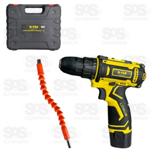Parafusadeira e Furadeira Elétrica Sem Fio 12V B-Tek BT-DZ42