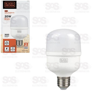 Lâmpada LED 20W 1600 Lumens Alta Potência Black Decker BDAP-1600