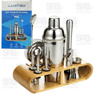 Kit Coqueteleira Com 12 Peças Luatek LC-8131