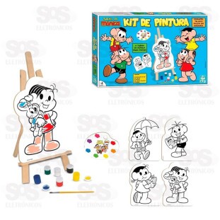 Kit Pintura Turma Da Mônica 13 Peças Nig Brinquedos 766