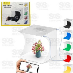 Mini Estúdio Para Fotos Dobrável Com LED B-Max BM-F1131