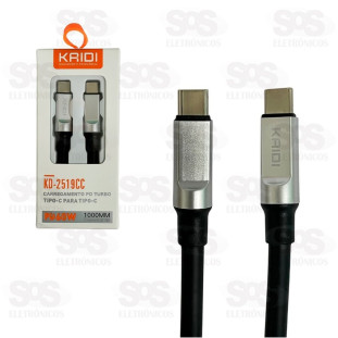 Cabo Turbo 60W Type C Para Type C 1 Metro Kaidi KD-2519CC