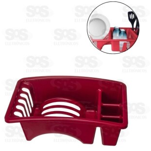 Escorredor De Plástico 5 Pratos e Talheres Cores Variadas 285