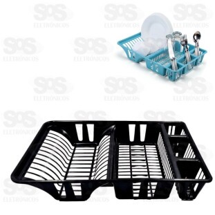 Escorredor De Plástico 12 Pratos Cores Variadas Plasmarc 410/411