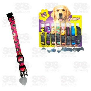 Cartela Coleira Seda Com Plaquinha 8 Unidades Pet Toys 3060