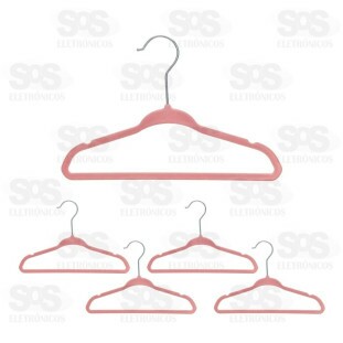 Jogo Cabides Aveludados Infantil 5 Peças Top Útil TOP1821