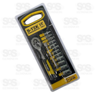 Kit Chave de Catraca 1/4 Polegadas 14 Peças BT-435