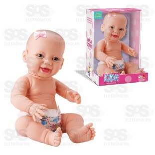 Boneca New Born Com Fraldinha em Vinil Divertoys 8215