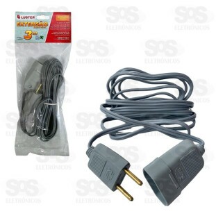 Extensão Macho-Fêmea 2 Pinos 3 Metros Luster 2183