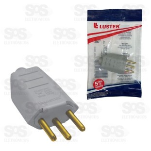 Tomada Plug Macho 2P+T Luster 10631