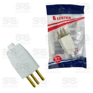 Tomada Plug Macho 2P+T Luster 10641