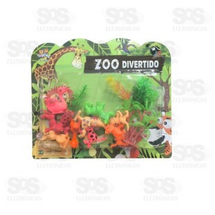 Animais Zoo Divertido Com 15 Peças Toy King Tk-Ab6321