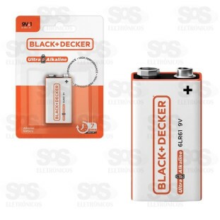 Bateria Alcalina 9V 6Lr61 Black+Decker Bdbt-009V-01