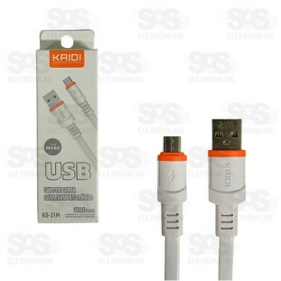 Cabo De Carregamento Micro USB V8 1 Metro Kaidi KD-31M