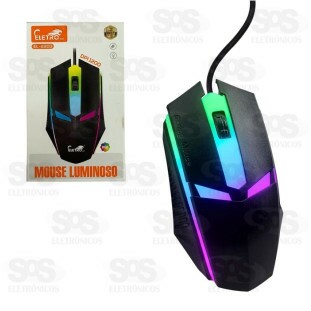 Mouse Gamer 1200 DPI Com Fio USB Eletromex EL-2203