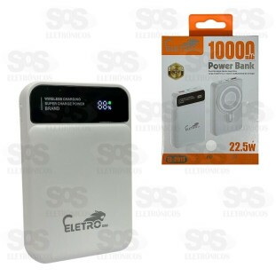 Carga Extra 10.000mAh Magnético Eletromex EL-2911
