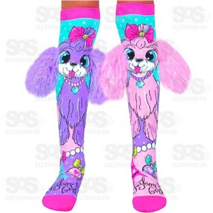 Meia Maluca Divertida Cano Alto Tamanho G Modelo e Estampa Variados