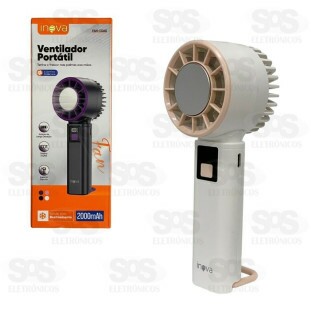 Ventilador Portátil De Mão Recarregável Inova Fan-13065