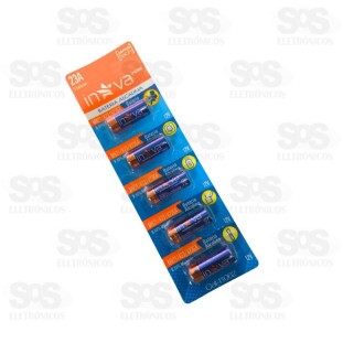 Bateria Alcalina 12V 23A Cartela Com 5 Unidades Inova 11062