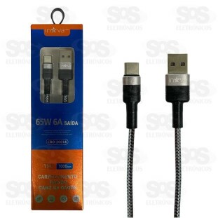 Cabo De Dados 6A/65W Type C 1 Metro Inova Cbo-20014
