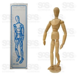 Boneco Articulado Madeira 20Cm 4348