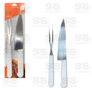 Kit Churrasco Aço Inox 2 Peças Caerus 2699