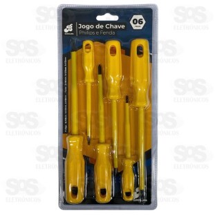 Kit De Chaves Fenda/Philips 6 Peças Bar-316001-27