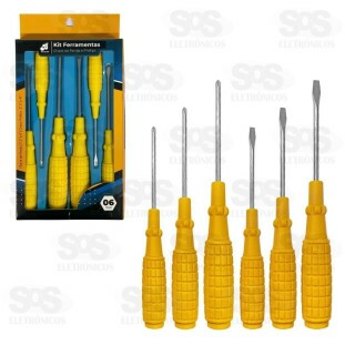 Kit De Chaves Fenda/Philips 6 Peças Bar-316001-22
