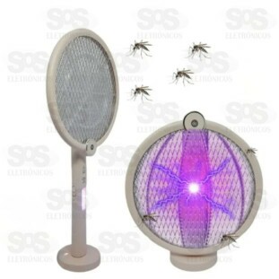 Raquete Elétrica Dobrável Led Mata Insetos Recarregável Luatek Lk-Dwp03