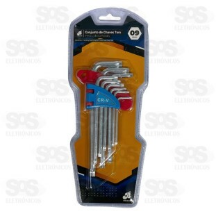 Kit Chave Torx T10 A T50 Com 9 Peças Bar-313002-5