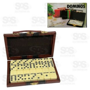 Dominó Com Maleta 28 Peças Lisas Clássico Max-79222-6
