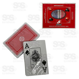 Baralho Com 2 Maços 54 Cartas Plástico Bar-69087