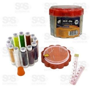 Kit Costura Com 12 Linhas, 8 Agulhas E Acessórios Bar-263001