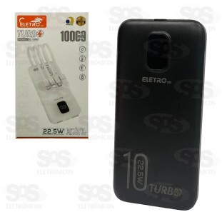 Carga Extra 10.000mAh 4 Interfaces Eletromex EL-2958