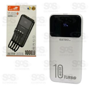 Carga Extra 10.000mAh 4 Interfaces Eletromex EL-2960