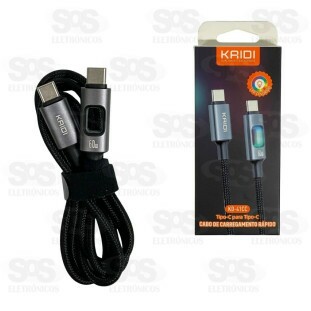 Cabo De Dados Type C Para Type C 60W 1 Metro KD-41CC