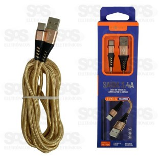 Cabo De Dados Rápido Type C 3.4A 3 Metros Inova Prime KV-786