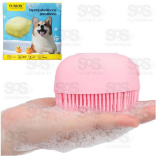 Esponja De Silicone Com Dispenser Para Banho Bucha B-Max F1616