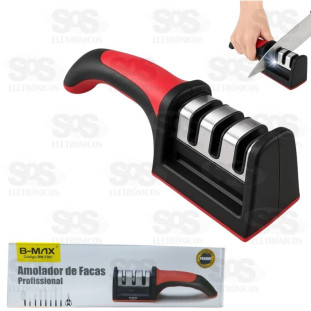 Afiador e Amolador De Faca 3 Níveis B-Max F961