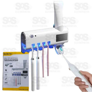 Porta Escova Com Suporte Para Pasta Automático e Esterilizador UV B-Max F1013B