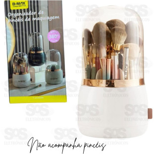 Organizador Portátil Pincel Maquiagem Giratório 360 Graus B-Max F1722