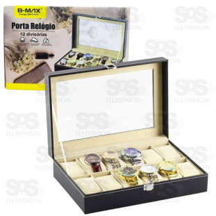 Caixa Organizadora de Relógios 12 Divisórias B-Max F1672