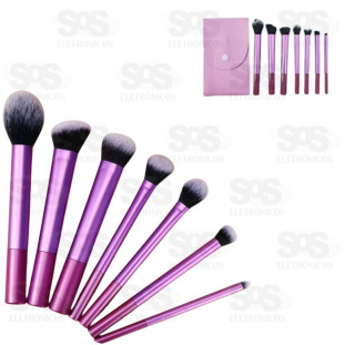 Kit 7 Pincéis de Maquiagem e Estojo B-Max F1379