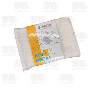 Kit 4 Esponjas Para Superfície Delicadas B-Max F1436